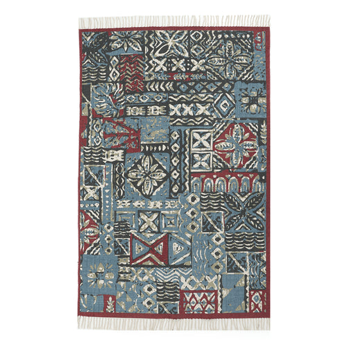 Fantasia Indigo Dhurrie